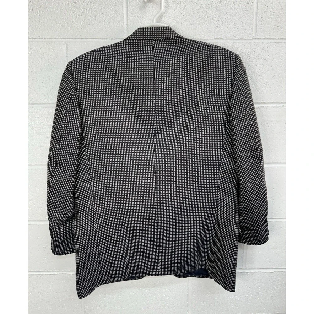 Petrocelli 2 Button 100% Wool Blazer / Mini Houndstooth Check‎ / Men's 44L